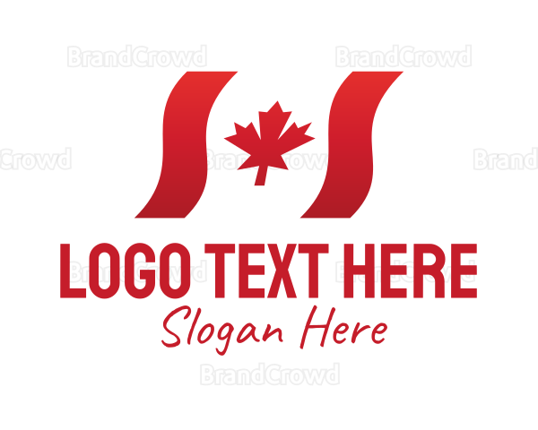 Wavy Canada Flag Logo