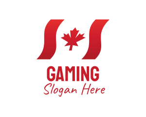Wavy Canada Flag  Logo