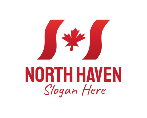 Wavy Canada Flag  logo design