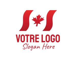 National Flag - Wavy Canada Flag logo design