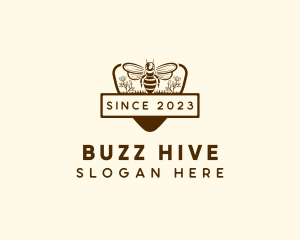 Bee Floral Beekeeper logo design