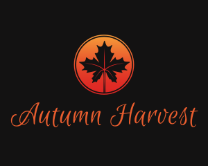 Fall - Elegant Maple Leaf logo design