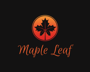 Elegant Maple Leaf logo design