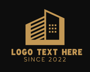 Gold - Urban Warehouse Factory Building logo design