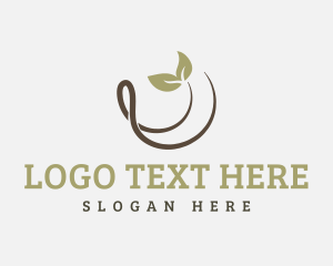 Vegetarian - Simple Leaf Sprout logo design