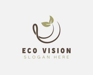 Eco Leaf Sprout logo design