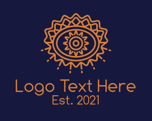 Hieroglyph - Tribal Floral Eye logo design