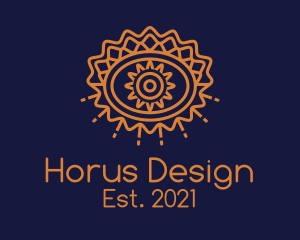 Horus - Tribal Floral Eye logo design