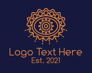 Pagan - Tribal Floral Eye logo design