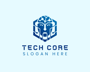 Hexagon Cyber Tech AI logo design