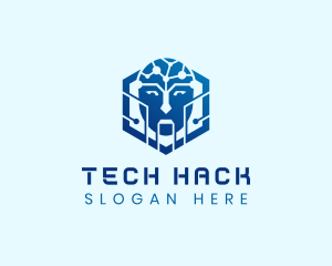 Hexagon Cyber Tech AI logo design