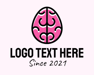 Thinking - Smart Brain Egg logo design