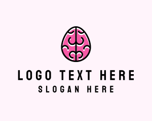 Thinking - Smart Brain Egg logo design