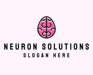 Neuron - Smart Brain Egg logo design