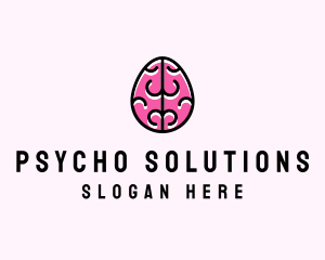 Psycho - Smart Brain Egg logo design