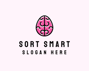 Smart Brain Egg logo design