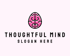 Thinking - Smart Brain Egg logo design