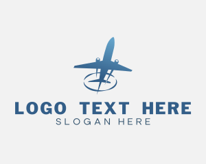 Commercial Plane - Flying Aircraft Airplane logo design