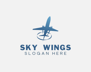 Flying Aircraft Airplane logo design