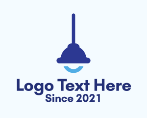 Toilet Plunger - Ceiling Lamp Light logo design