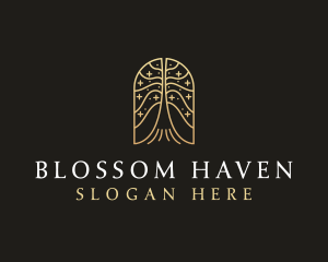 Natural Tree Flower logo design