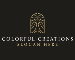 Natural Tree Flower logo design