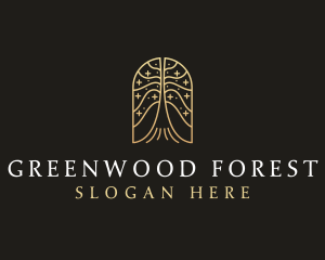 Natural Tree Flower logo design