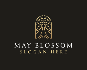 Natural Tree Flower logo design