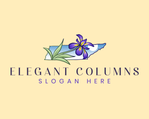 Elegant Iris Flower logo design