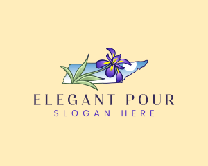 Elegant Iris Flower logo design