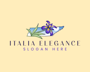 Elegant Iris Flower logo design