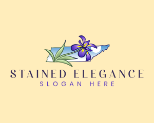 Elegant Iris Flower logo design