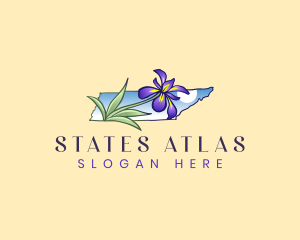 Elegant Iris Flower logo design