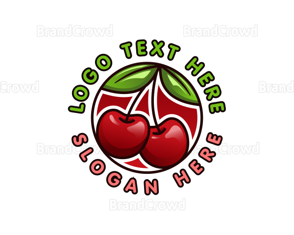 Sweet Cherry Fruit Logo