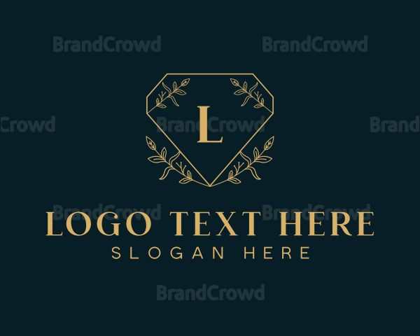 Diamond Floral Jeweler Logo