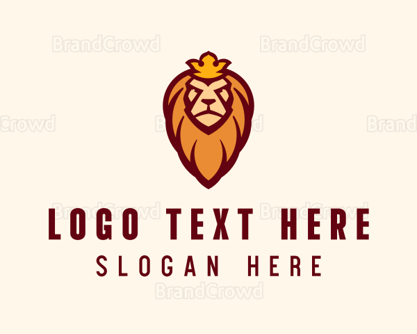 Lion Crown Animal Logo