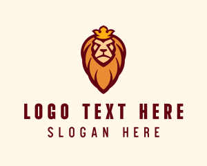 Monarchy - Lion Crown Animal logo design