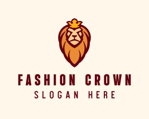 Lion Crown Animal logo design