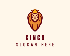 Lion Crown Animal logo design