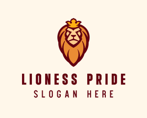 Lion Crown Animal logo design