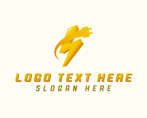 Lightning Bolt Plug logo design