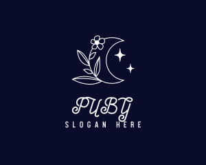 Moon - Lunar Flower Decor logo design