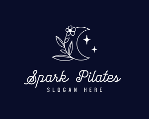 Spiritual - Lunar Flower Decor logo design