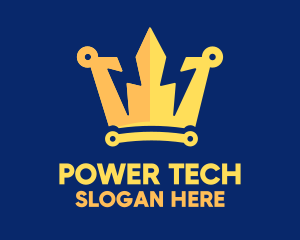 Energy Tech King Crown logo design