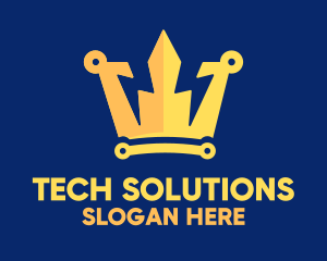 Tech - Energy Tech King Crown logo design