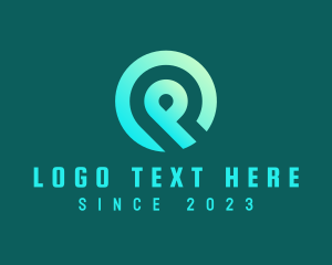 Green - Digital Tech Letter P logo design