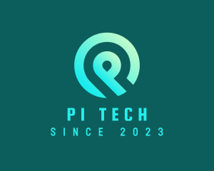 Digital Tech Letter P logo design