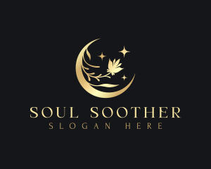Healer - Elegant Moon Flower logo design