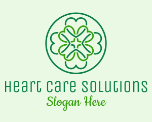 Heart Clover Pattern logo design