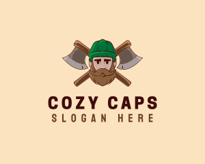 Beanie - Timber Axe Woodcutter logo design